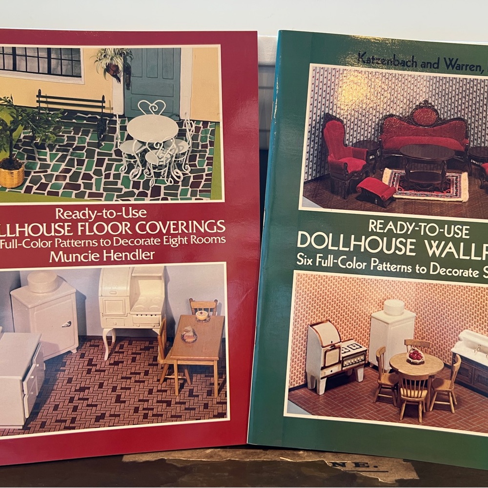 Dollhouse Floor Coverings and Wallpaper Books